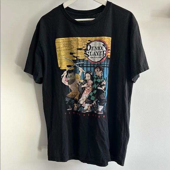 Demon Slayer Black Graphic T-Shirt - Picture 2 of 5